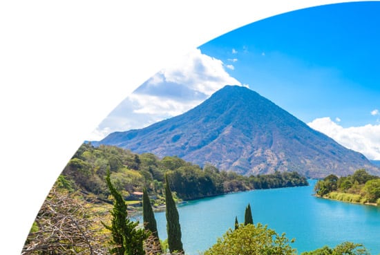 River running past a mountain, Guatemala