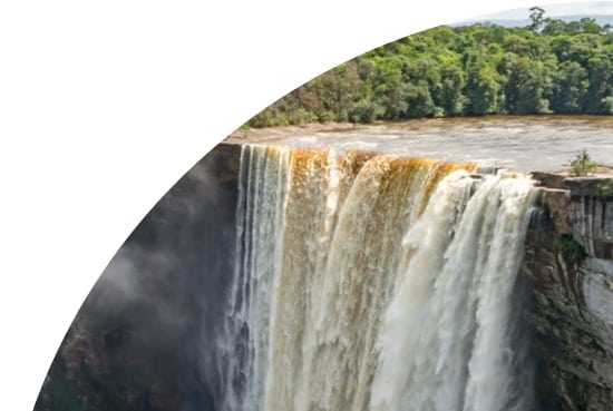 Upper part of Kaieteur Falls in Guyana