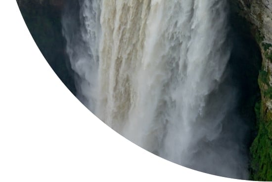 Foot of Kaieteur Falls in Guyana