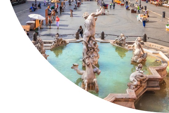 Fountain on the streets of Italy