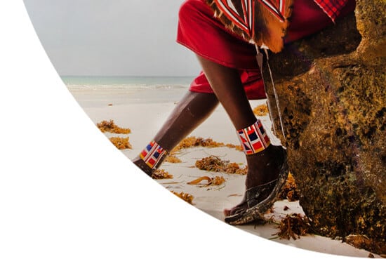 Man sat on a rock in Kenya