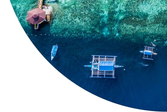 Boats in the ocean, Philippines