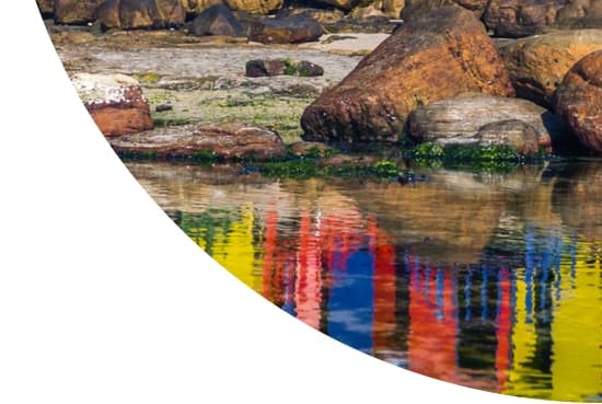 Stones by side of water in South Africa