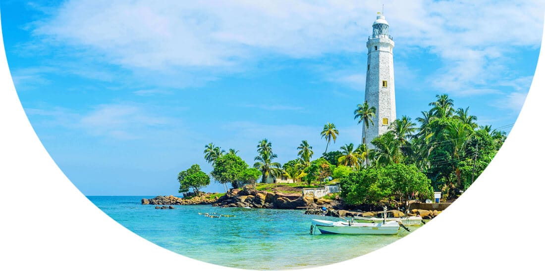 Light house by the coast in Sri Lanka