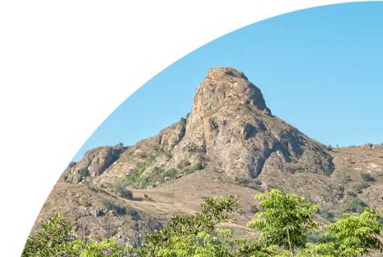 Mountain and trees in the Mantenga nature reserve, Swaziland