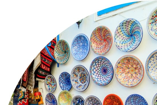 Decorative plates in Tunisia