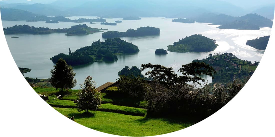 Small island in the water in Uganda