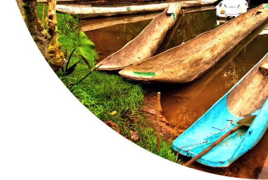 Wooden boats in Uganda