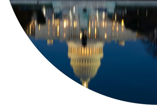 Reflection of the White House, Washington, USA