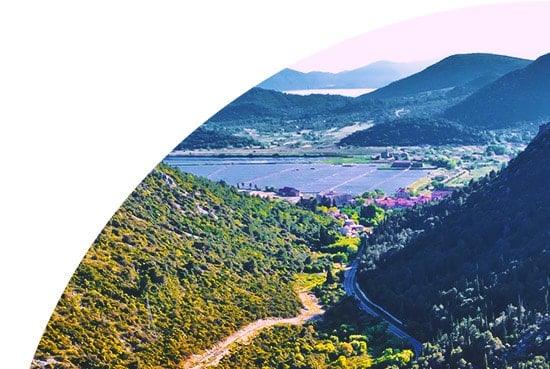 Valley covered in trees in Europe