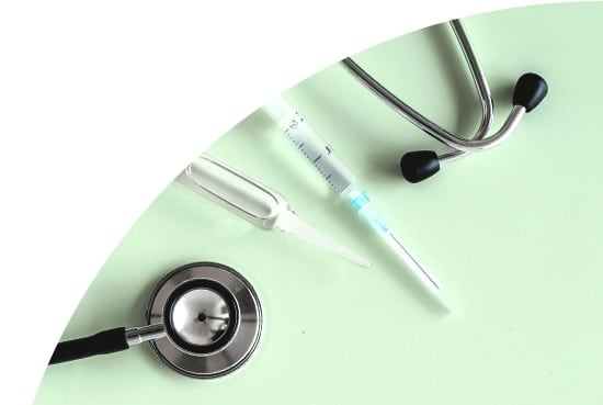 Stethoscope and syringe