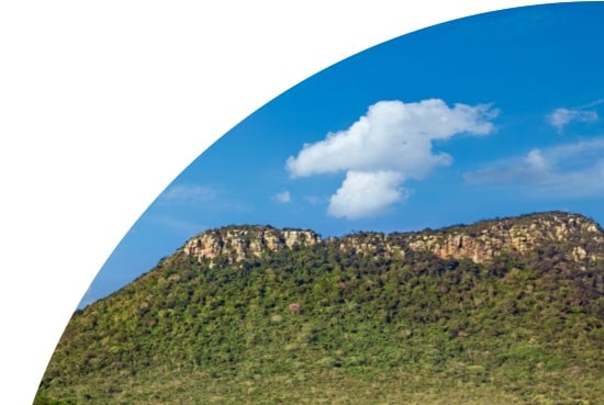 Hills near the city of Paraguari in Paraguay