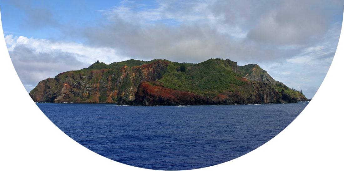 Pitcairn island in the South Pacific Ocean