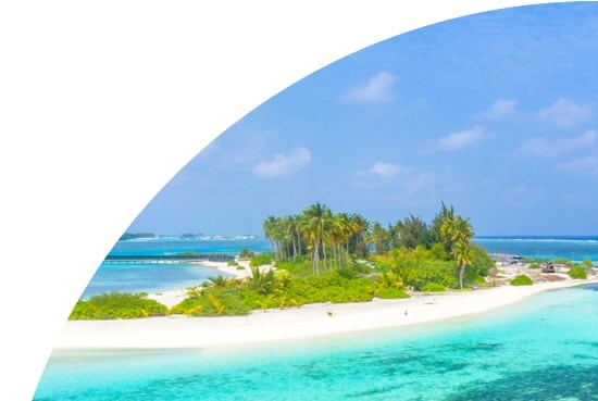 Olhuveli island in the Maldives